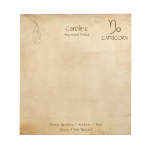 Zodiac Sign Capricorn - Bloco de notas personalizá