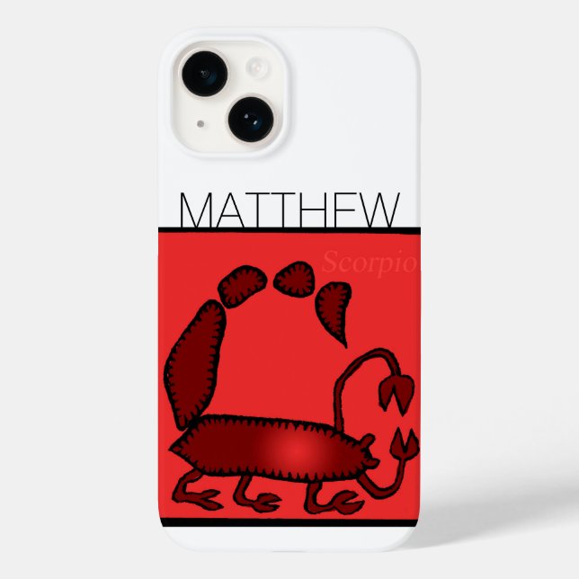 Zodiac Sign Scorpio personalizado no iPC de aniver (Verso)