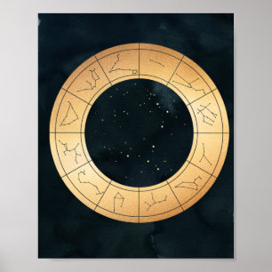 Zodíaco, Astrologia, Poster Moon Sun Stars