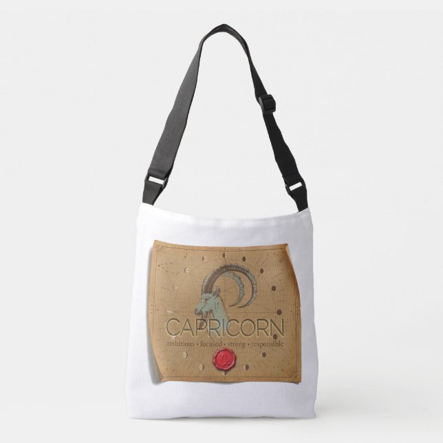 Zodíaco - Capricórnio - Bolsa Tote transversal (Frente)