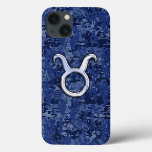 Zodíaco do Taurus em azuis marinhos Digitas Camo