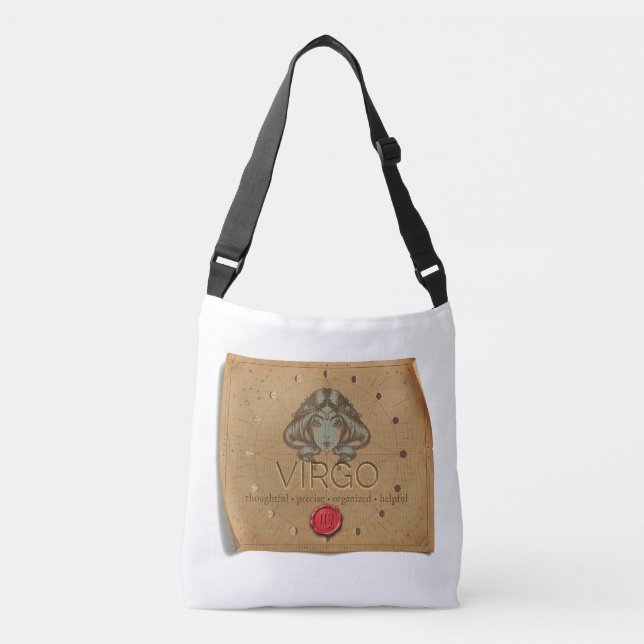 Zodíaco - Virgem - Bolsa Tote Cross Body (Frente)