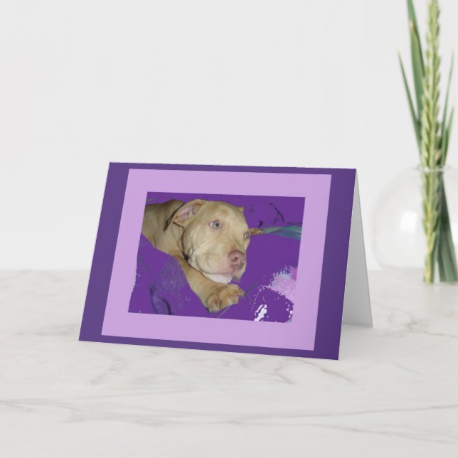 Zoe com o cartão roxo da beira (Frente)