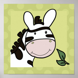 Zoey, Impressão de Zebra 10x10 em Verde