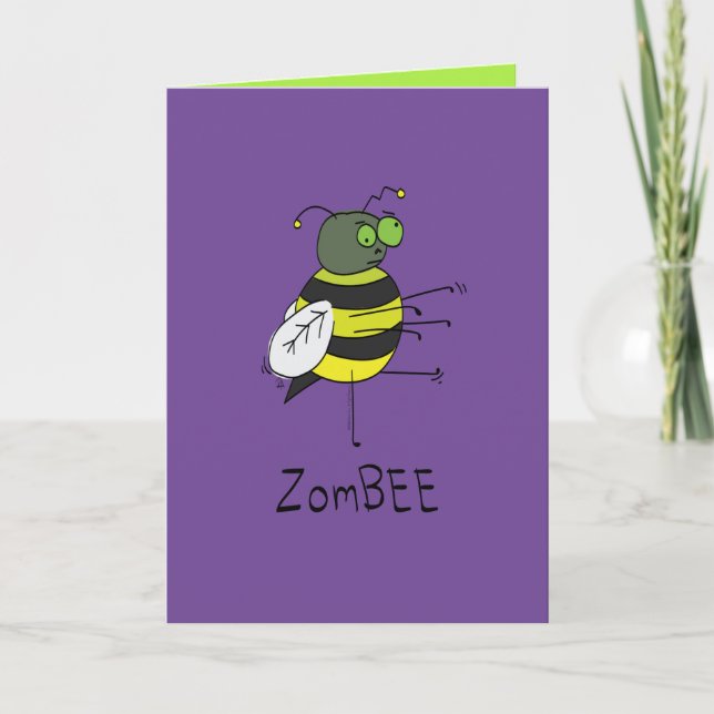 ZomBEE - Cartão de Boas Festas de Halloween de Abe (Frente)
