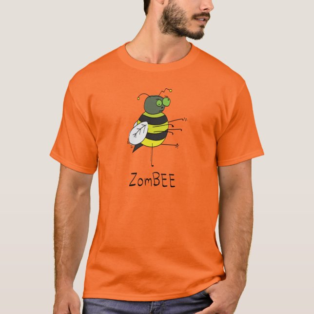 ZomBEE Zombie Bee T-shirt masculina (Frente)