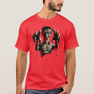 Zombi que agarra t-shirt