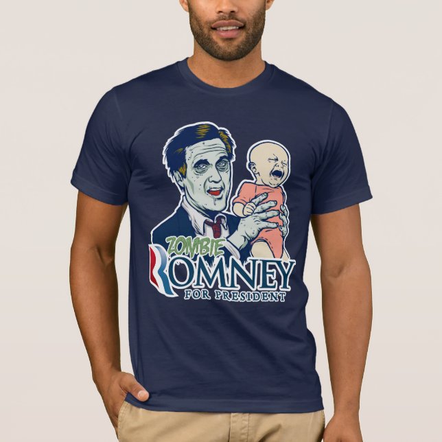 Zombi Romney para o presidente Camisa (Frente)