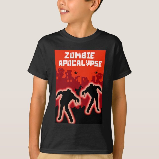 Zombie Apocalypse Kids Camisa (Frente)