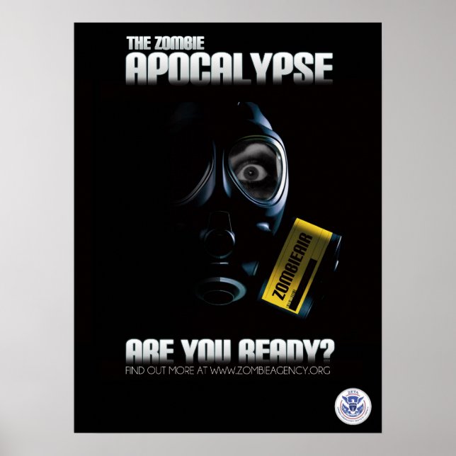 Zombie Apocalypse Poster - Você Está Pronto? (Frente)