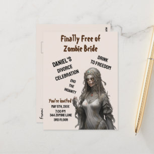 Zombie Bride Divorciação de Liberdade de Convite d