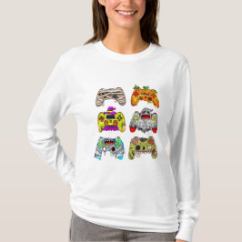Zombie Controller Halloween T-Shirt para Gamers