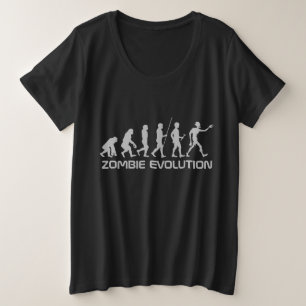 Zombie Evolution texto personalizado camisas e jaq