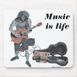 Zombie Guitar Musical Life Mousepad