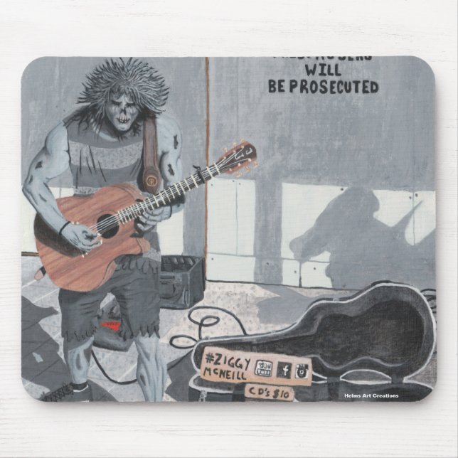 Zombie Guitar Musical Mousepad (Frente)