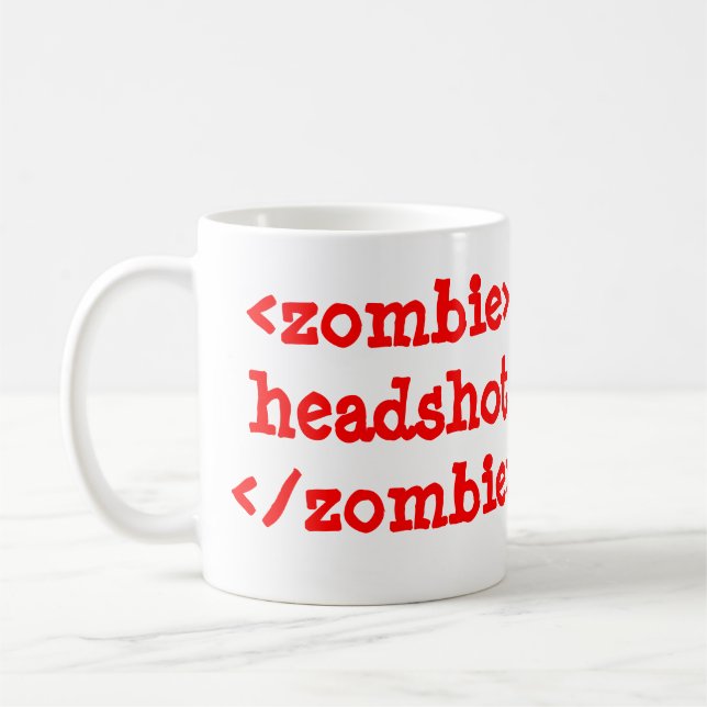 <zombie>headshot</zombie> Caneca de café (Esquerda)