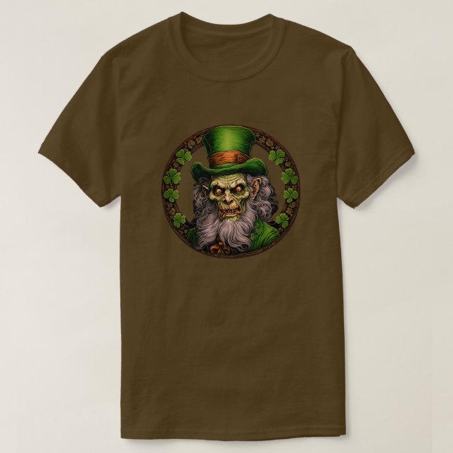 Zombie Leprechaun T-Shirt (Frente do Design)