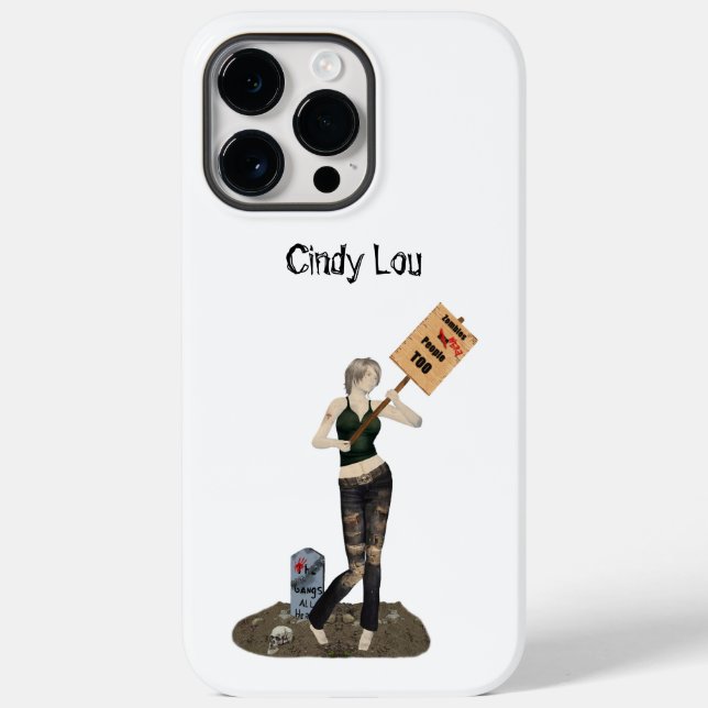 Zombie Pin Up Girl Protest II Cell Capa de telefon (Verso)