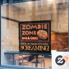 Zombie Zone Fresca Comida gritando Halloween