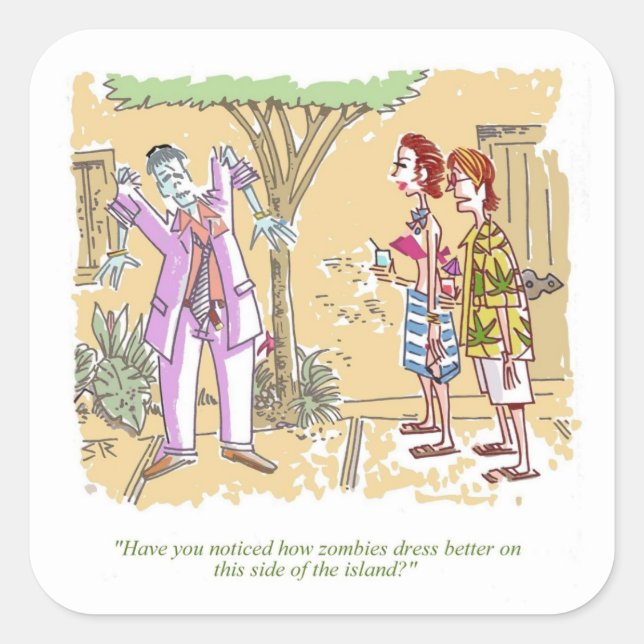 Zombies se vestem melhores adesivos (Frente)