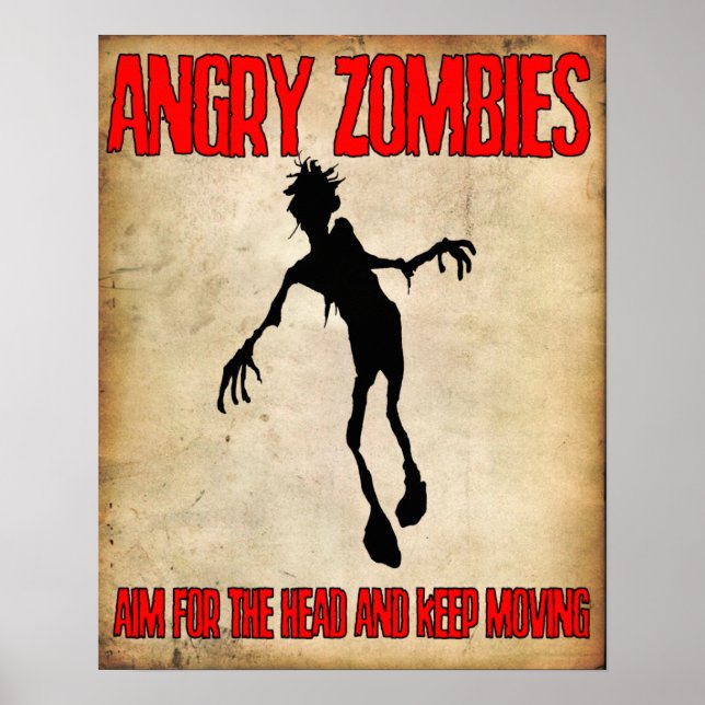 "Zombies Zangados" poster Johnny Zangado (Frente)
