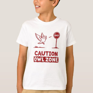 Zona de Coruja de Cuidado - Design de Camisa T de