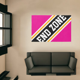 ZONA DE FINAL Faixa Rosa Brilhante Preto Laranja L