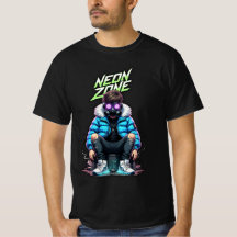 ZONA NEON – Camiseta Gráfica da Equipe de Chill Cy