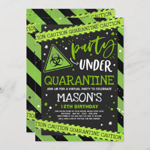 Zoom Virtual do Convite de aniversário de quarente