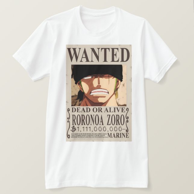 Zoro queria uma camiseta Poster (Frente do Design)
