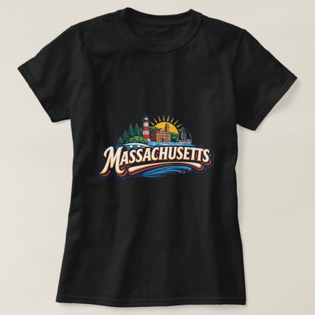 ZOYNK T-Shirt Graphics Massachusetts 0045168 (Frente do Design)