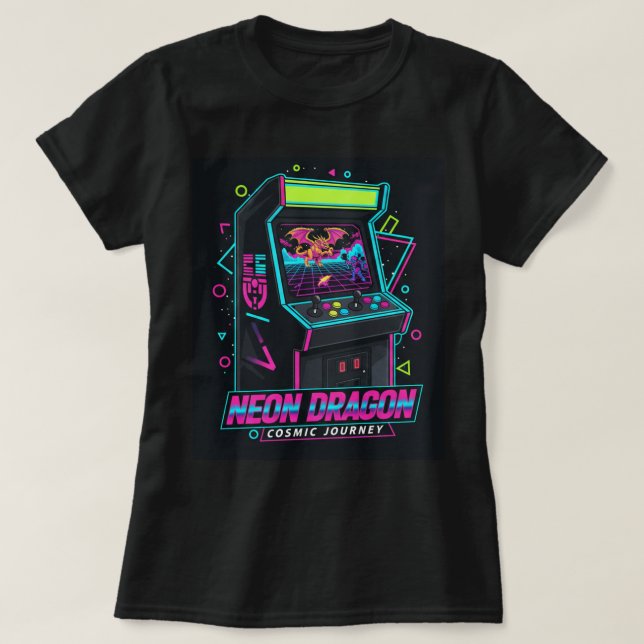 ZOYNK T-Shirt Graphics Neon Dragon 0045231 (Frente do Design)