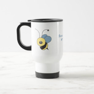 Zumbido fora da caneca de viagem da abelha