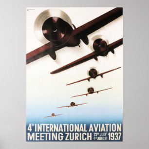 ZURICH INT. AVIATION SAHATION Poster