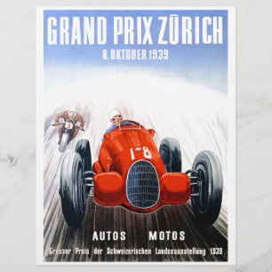 Zurique 1939 Prix grande que compete o poster